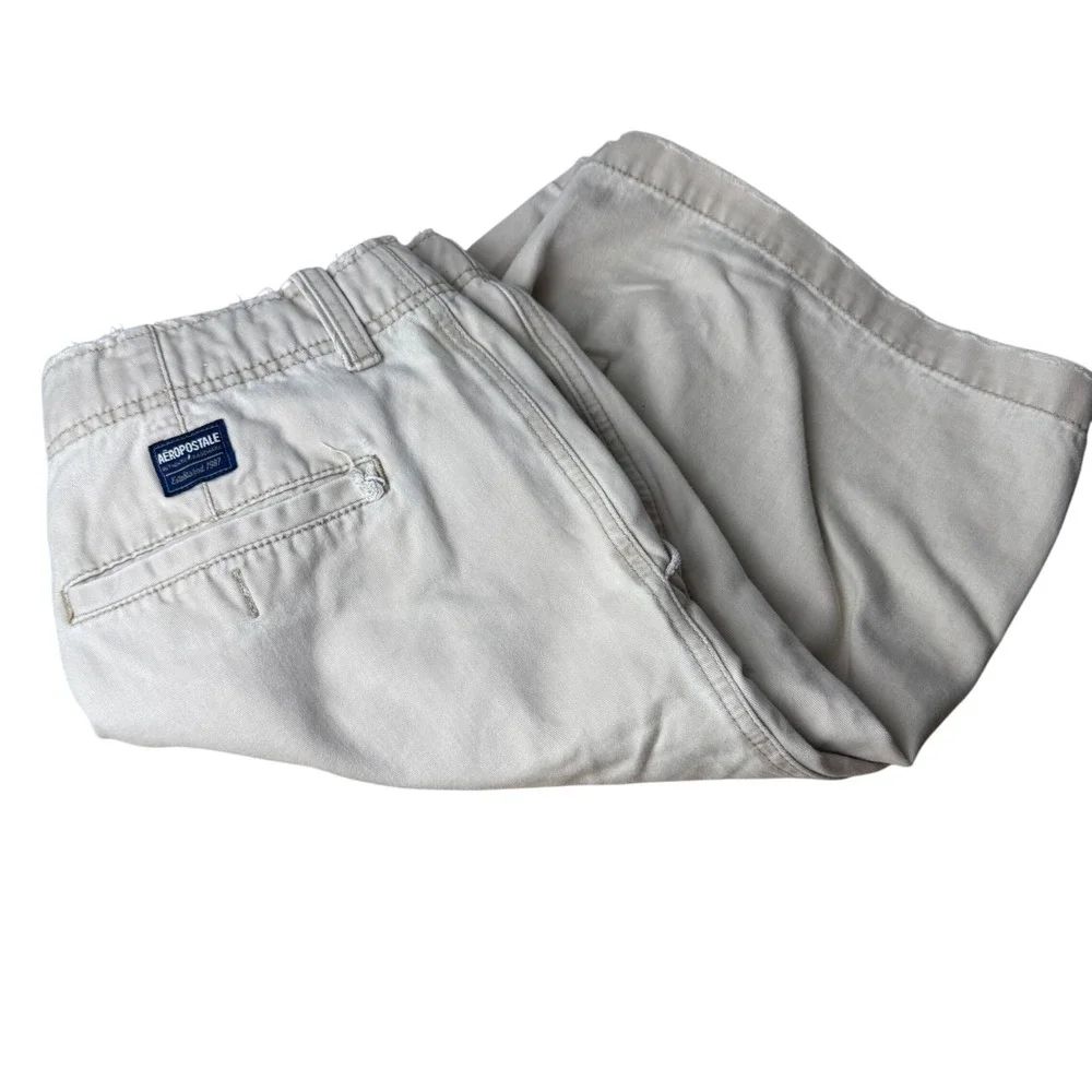 Vintage Y2K Mens Baggy Chino Shorts 34 Distressed Gorpcore Skater Grunge Utility